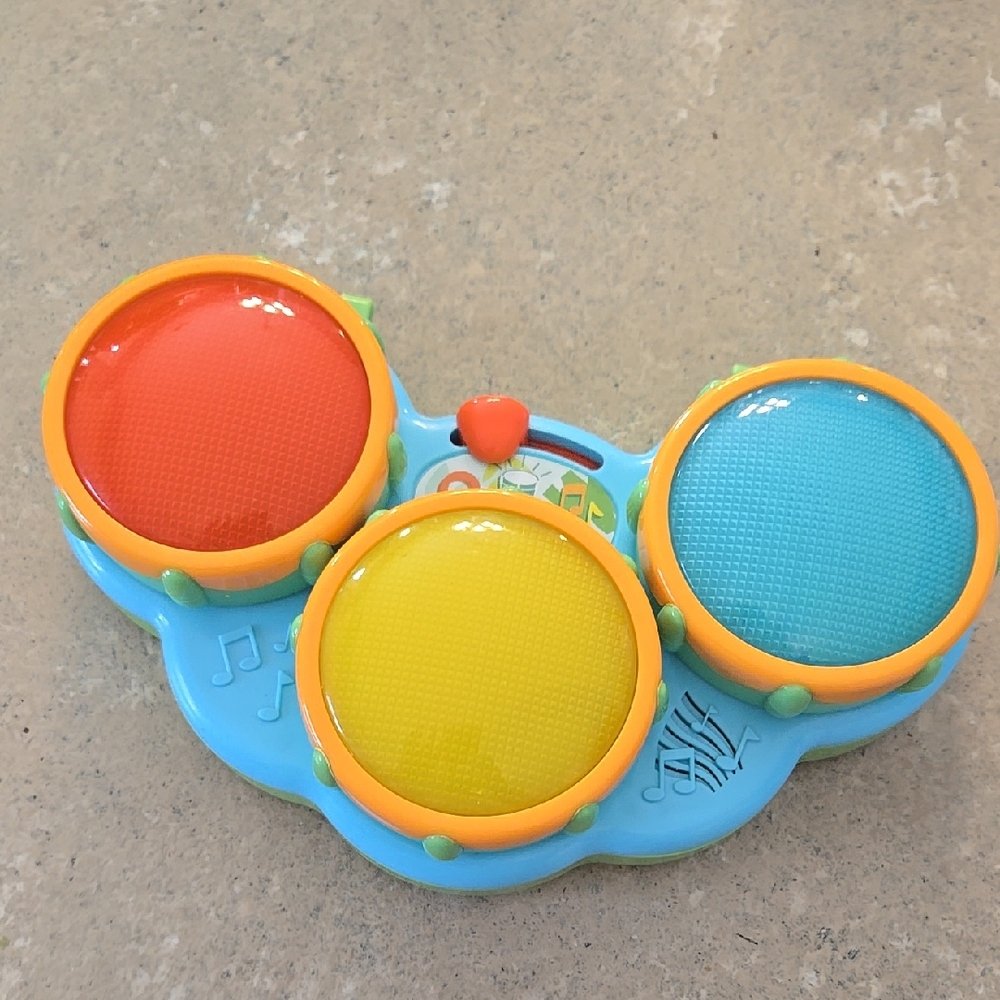 🥁 Bright Starts Safari Beats Musical Drum Toy with Lights, 3m+, Used